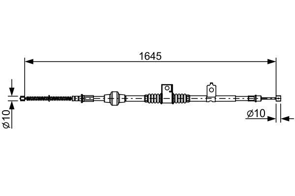 BOSCH 1987482517 Трос ручного тормоза L