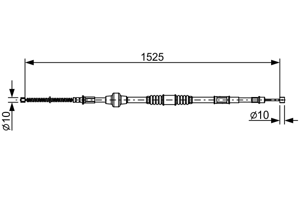 BOSCH 1987482534 Трос, стояночная тормозная система