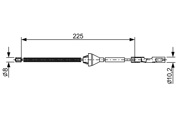 BOSCH 1987482705 Трос стояночного тормоза