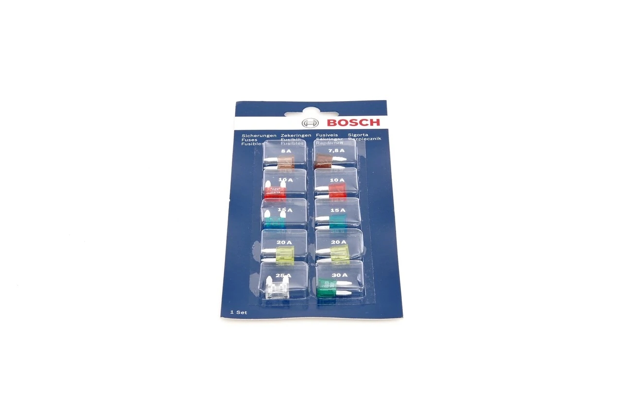 BOSCH 1987529038 Комплект предохранителей Mini 1шт-5х7.5х25х30А, 2шт-10х15х20А