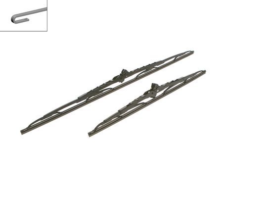 BOSCH 3397001803 Щетки стеклоочистителя каркасные Twin 650/450мм крепление Hook