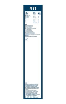 BOSCH 3397011238 Щетка стеклоочистителя [700mm с форс.омыв.]