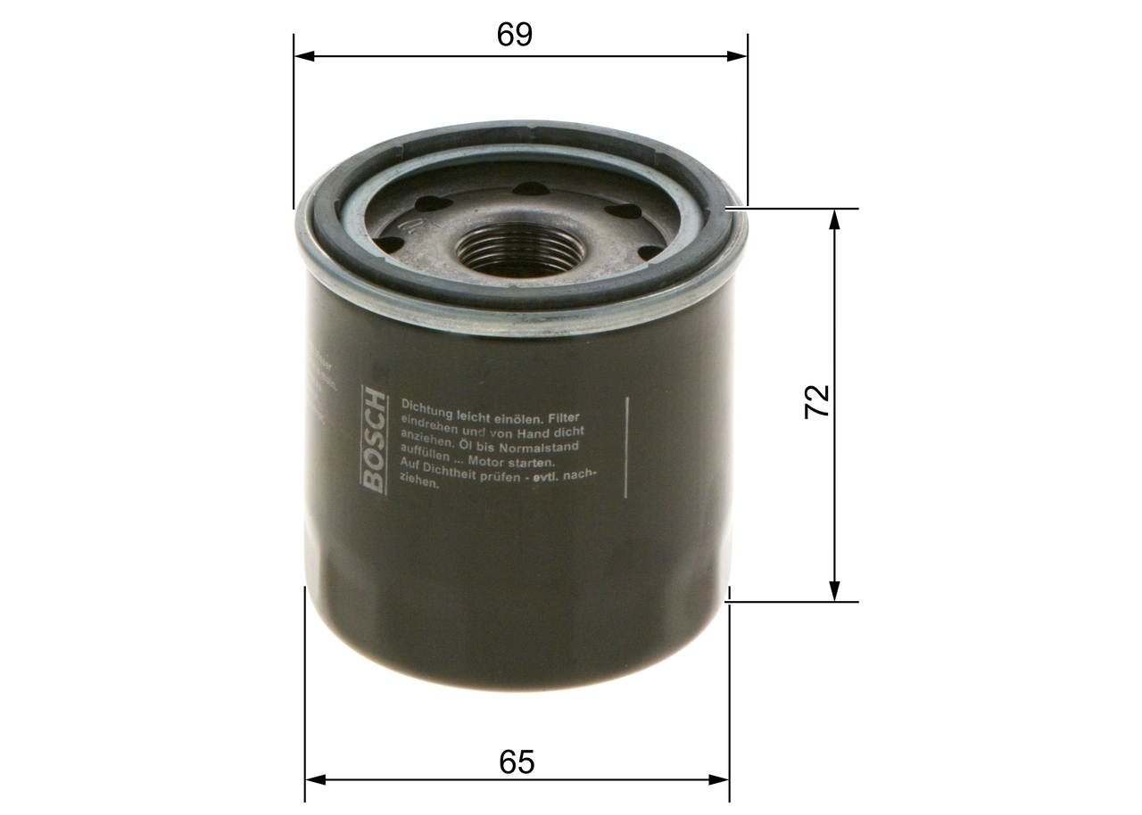 BOSCH F026407001 Фильтр масляный INFINITI: EX 2.5-3.7i/AWD 08-, G 2.5-3.7i 07-   NISSAN: 350Z (Z33) 3.5i 05-, 370Z (Z34) 3.7i 09-, ALMERA II (N16) 1.5-1.8i 00-, JUKE 1.6i/1.6DiG-T 10-