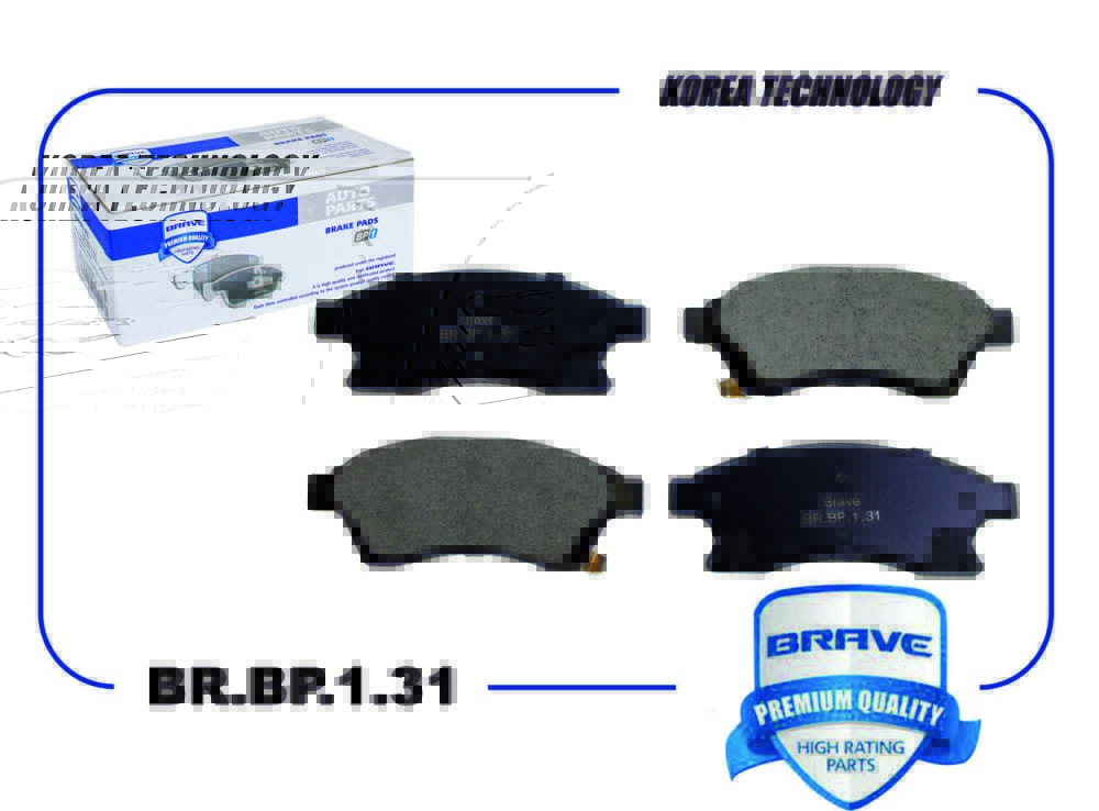 BRAVE BRBP131 Колодка тормозная передняя