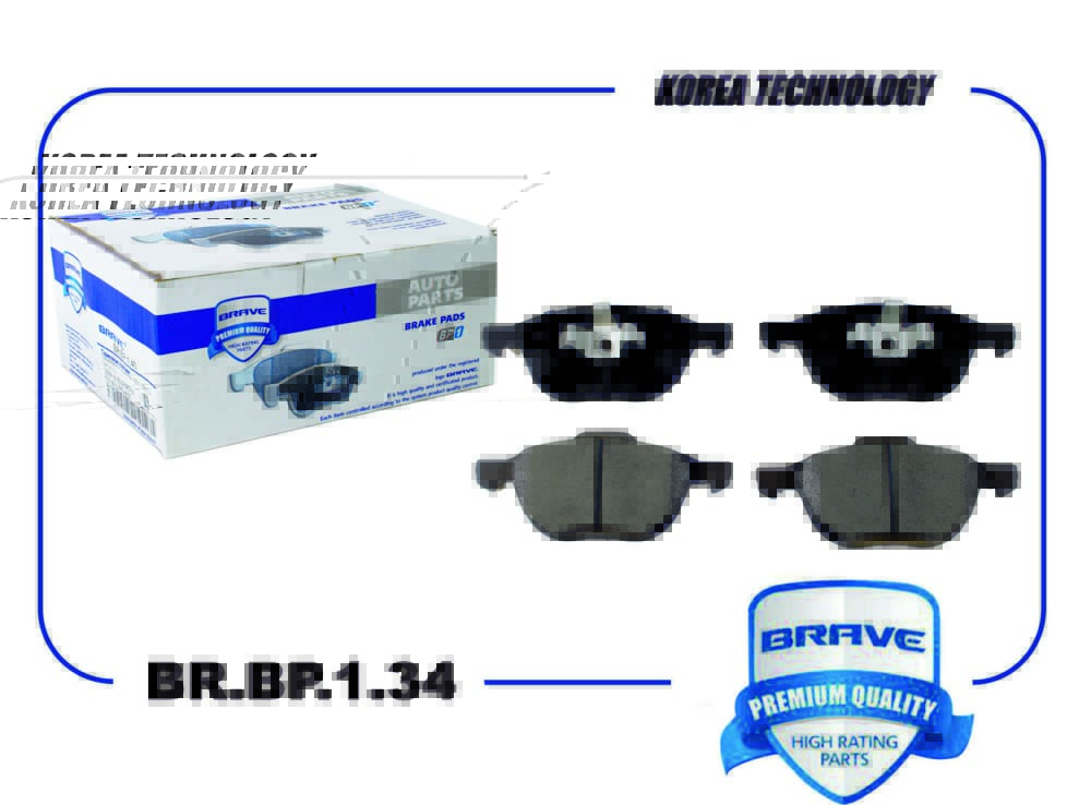 BRAVE BRBP134 Колодки тормозные дисковые перед