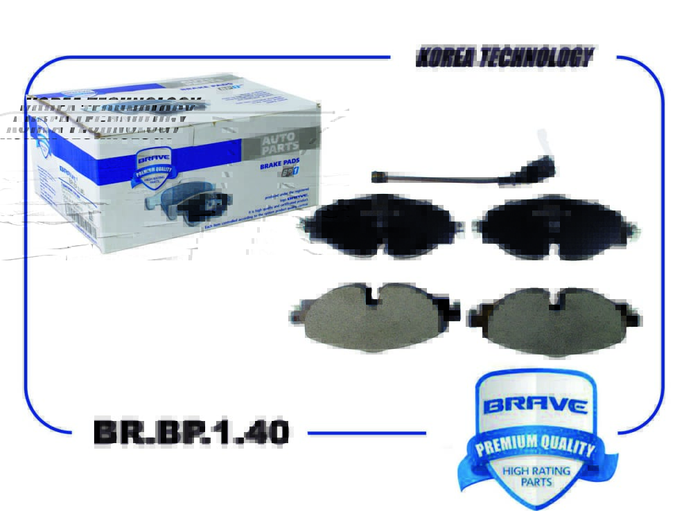 BRAVE BRBP140 Колодки тормозные передние