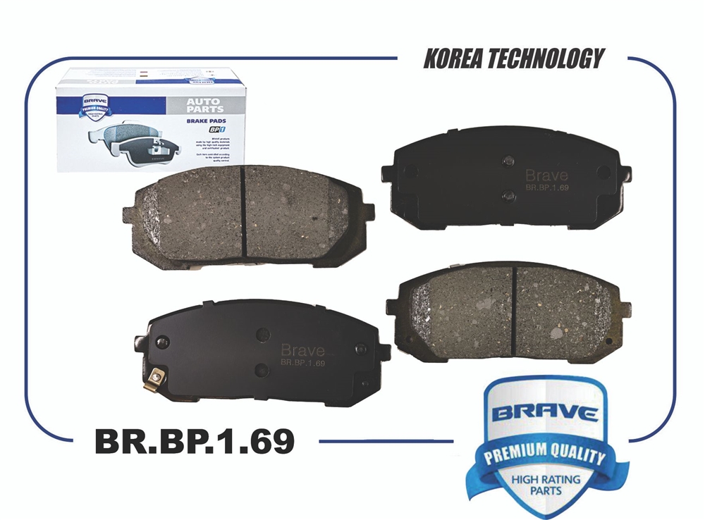 BRAVE BRBP169 Колодки тормозные передние