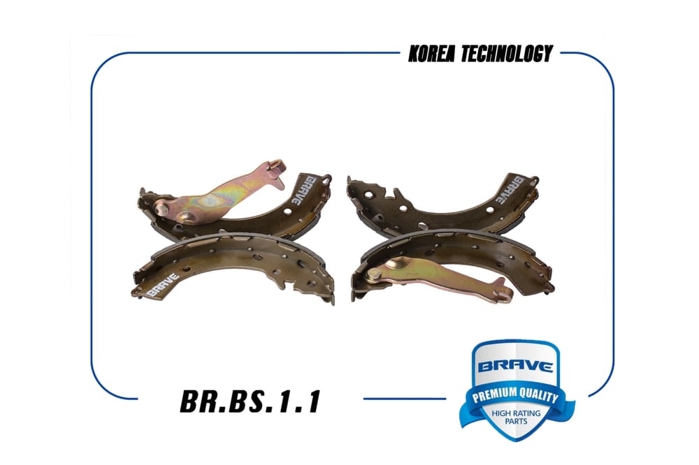 BRAVE BRBS11 Колодка тормозная задняя 58305-0UA000 BR.BS.1.1 Solaris, Rio, Getz, I20 c АБС (D=203mm)