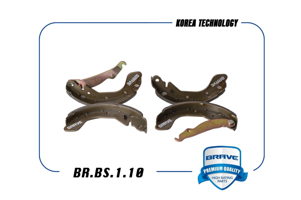 BRAVE BRBS110 Колодка тормозная задняя 95017074 BR.BS.1.10 Chevrolet Aveo T250, T300, Cobalt 11- для d. 14