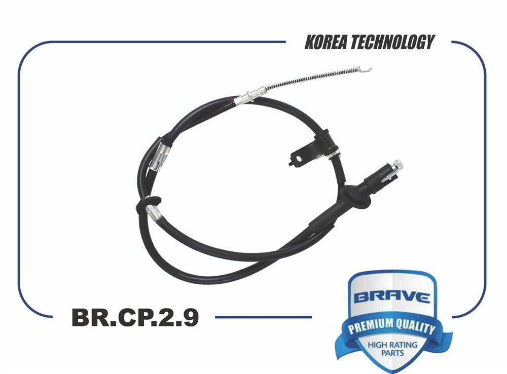 BRAVE BRCP29 Трос ручного тормоза левый BR.CP.2.9 59760-25000 HYUNDAI Accent-I/II BR.CP.2.9