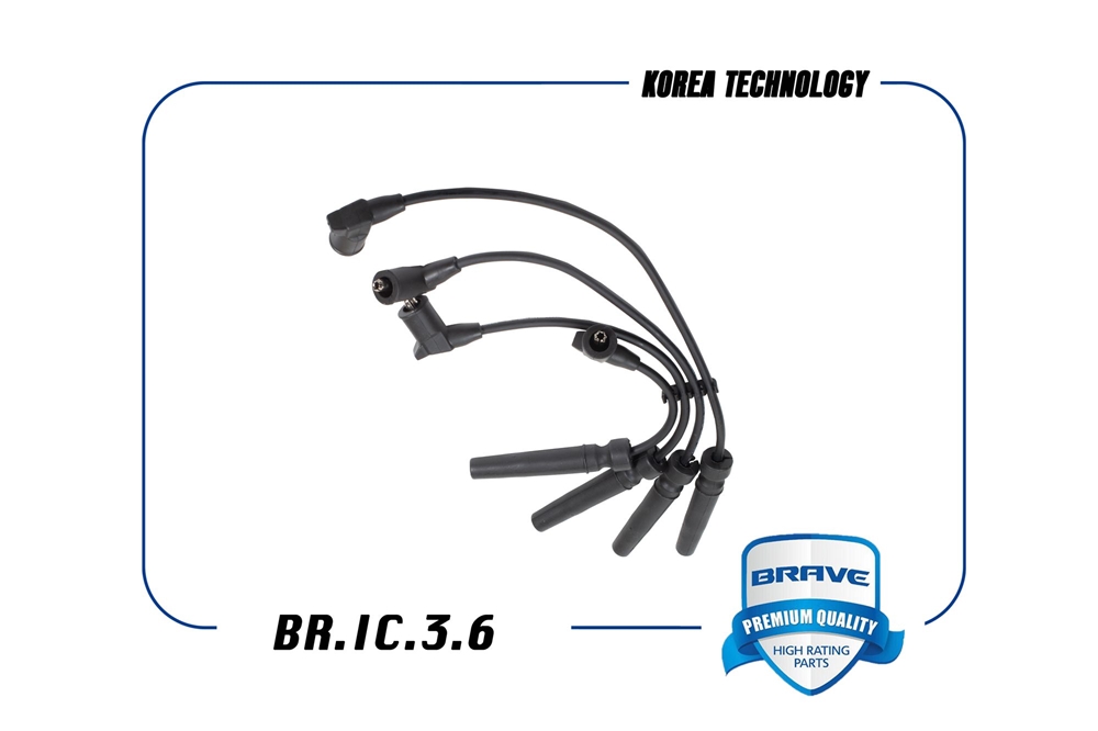 BRAVE BRIC36 Высоковольтные провода силикон 96450249 BR.IC.3.6 Nexia 1.5, Aveo 1.4, Cruze 1.6 под модуль BR.IC.3.6