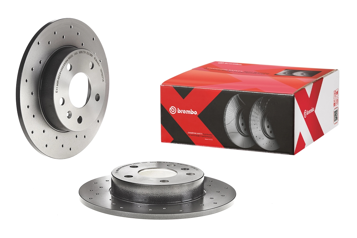 BREMBO 0876271X Диск тормозной передний/задний невентилируемый Xtra 264мм