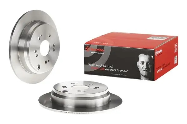 BREMBO 08A87110 Диск тормозной задний невентилируемый 302мм