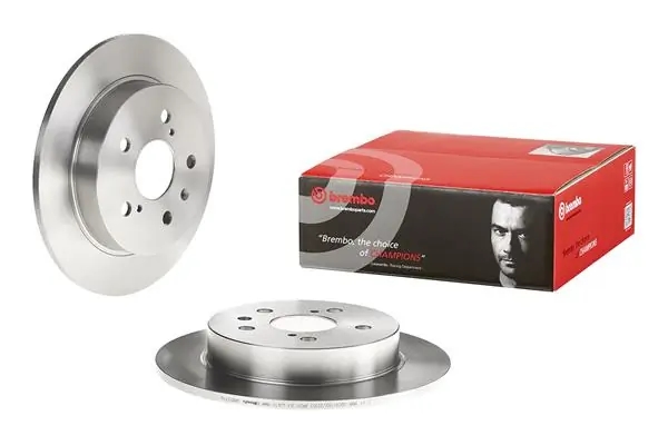 BREMBO 08B55710 Диск тормозной задний невентилируемый 278мм