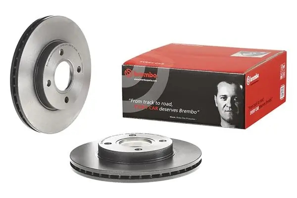 BREMBO 09780611 Диск тормозной передн, FORD: FIESTA IV 95-02, FIESTA V 01-10, FOCUS 98-07, FUSION 02-, KA 96-08, PUMA 97-02   MAZDA: 121 III 96-03, 2 03-