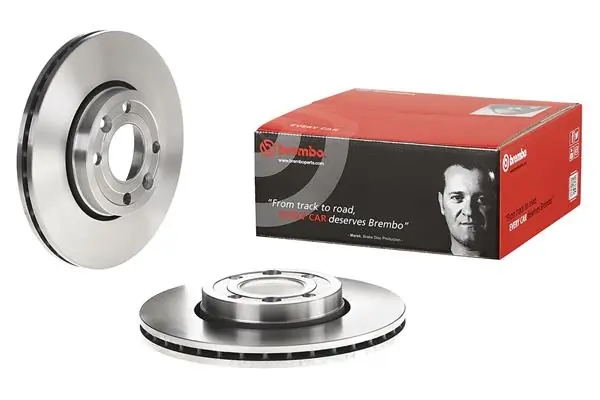 BREMBO 09907820 Диск тормозной RENAULT KANGOO 08- передний вент.D 258мм.