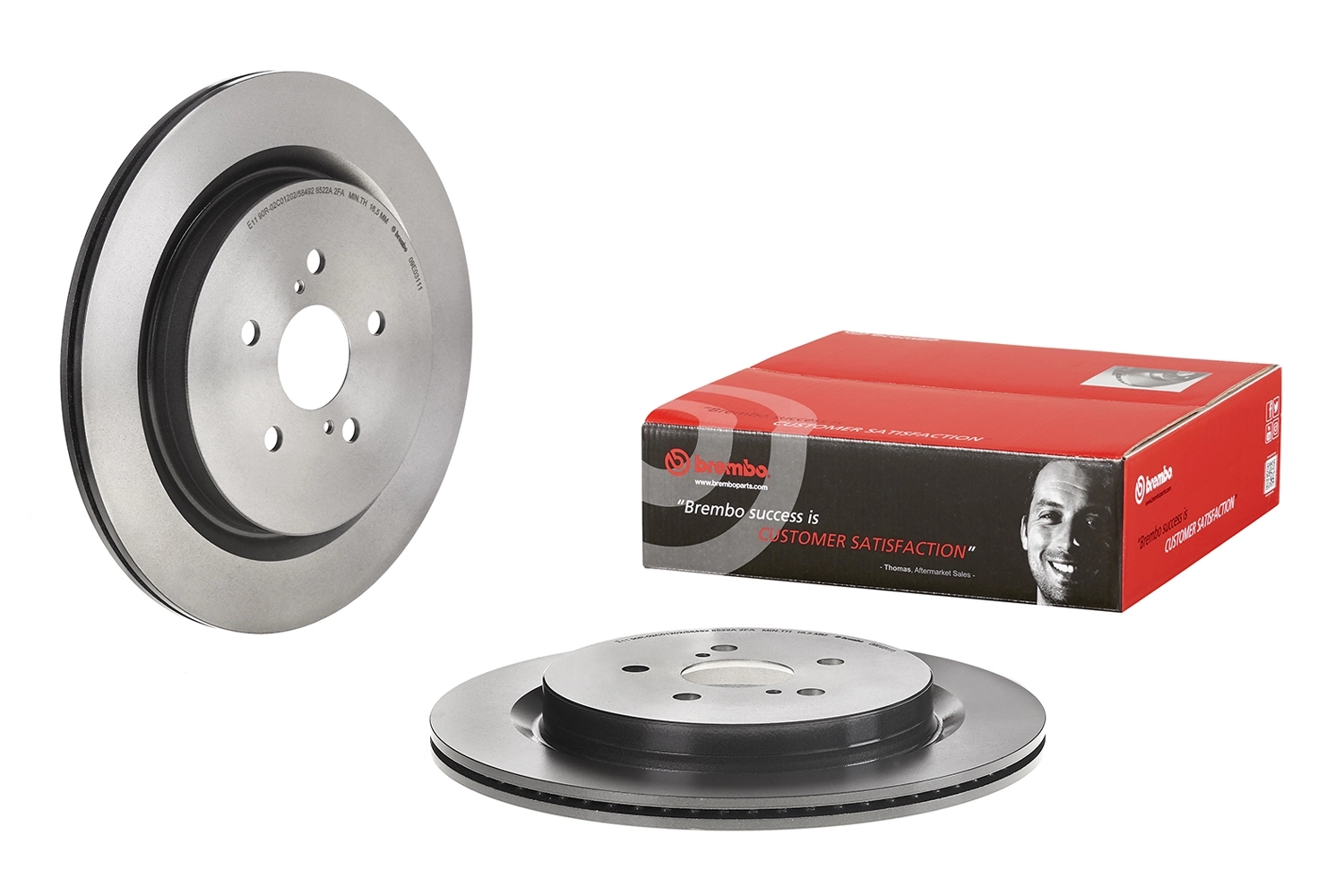BREMBO 09E03111 Диск тормозной LEXUS RX 15- задний D 338мм