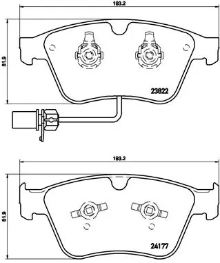 BREMBO P05003 Колодки тормозные дисковые перед
