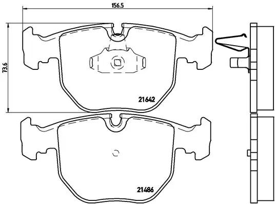 BREMBO P06021 Колодки тормозные дисковые перед