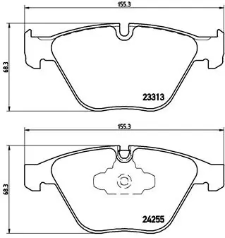 BREMBO P06055 Колодки тормозные дисковые | перед |