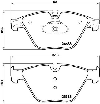 BREMBO P06074 Колодки тормозные дисковые перед