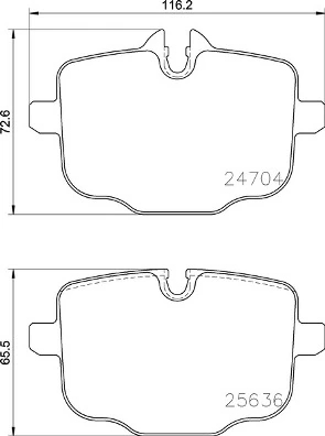 BREMBO P06101 Колодки тормозные дисковые | зад |