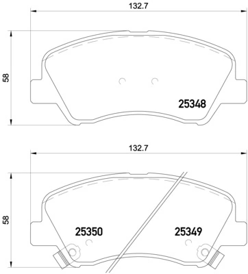 BREMBO P18025 Колодки тормозные дисковые перед