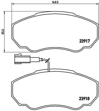 BREMBO P23091 Колодки тормозные дисковые перед