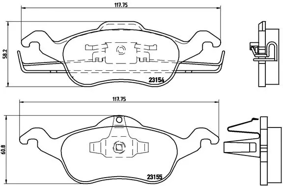 BREMBO P24046 Колодки торм.пер.