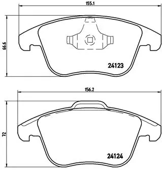 BREMBO P24076 Колодки VOLVO XC70 II 12/09=>