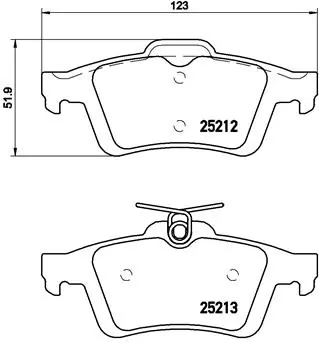 BREMBO P24148 Колодки тормозные FORD FOCUS II/III/MAZDA 3/OPEL VECTRA C/VOLVO S40 задние