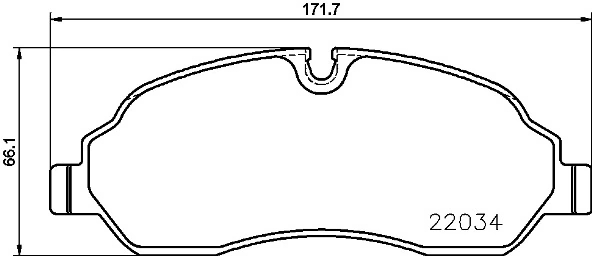 BREMBO P24171 Колодки тормозные дисковые передние FORD TRANSIT Box 08/13-> / FORD TRANSIT Bus 08/13-> / FORD TRANSIT Platform/Chassis 08/13->