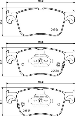 BREMBO P24218 Колодки тормозные дисковые FORD (CHANGAN) ESCAPE 12 19 FORD (CHANGAN) FOCUS Hatchback 11 18