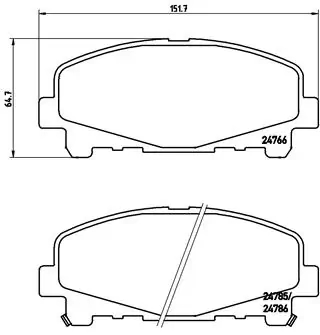 BREMBO P28043 Колодки тормозные дисковые перед