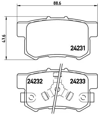 BREMBO P28051 Колодки торм.зад.