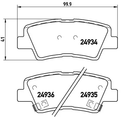 BREMBO P30047 Колодки тормозные дисковые зад