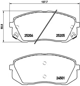 BREMBO P30056 Колодки тормозные дисковые перед