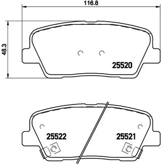 BREMBO P30063 Колодки тормозные дисковые зад