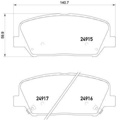 BREMBO P30065 Колодки тормозные дисковые перед