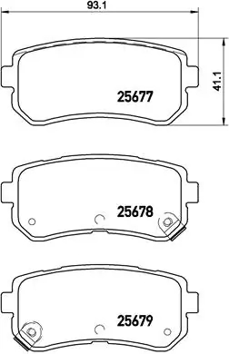 BREMBO P30068 Колодки тормозные дисковые задние HYUNDAI (BEIJING) CELESTA Estate (ID) 08/18-> / HYUNDAI (BEIJING)