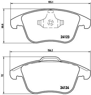 BREMBO P44020 Колодки тормозные дисковые перед