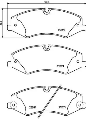 BREMBO P44022 Колодки тормозные дисковые перед