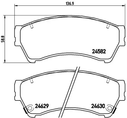 BREMBO P49039 Колодки тормозные дисковые | перед |
