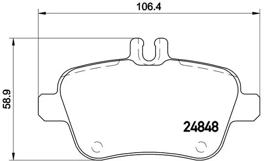 BREMBO P50091 Колодки тормозные MERCEDES A(W176) 12-/B(W246) 11- задние