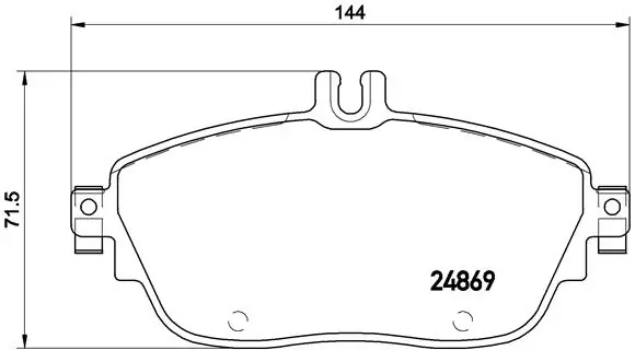 BREMBO P50093 Колодки тормозные MERCEDES A(W176) 12-/B(W246) 11- передние L 144мм