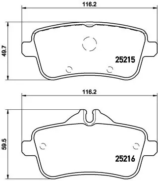 BREMBO P50099 Колодки зад MERCEDES M-CLASS W166 11/13=>