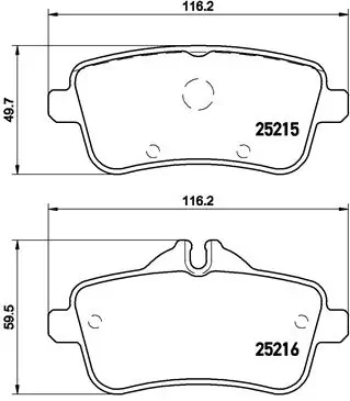 BREMBO P50101 Колодки торм.зад.