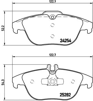 BREMBO P50104 Колодки тормозные дисковые MB: C-CLASS 07-, C-CLASS T-Model 07-, E-CLASS 10-, E-CLASS 09-, GLK-CLASS 08-   MERCEDES-BENZ : GLK вездеход закрытый 12-