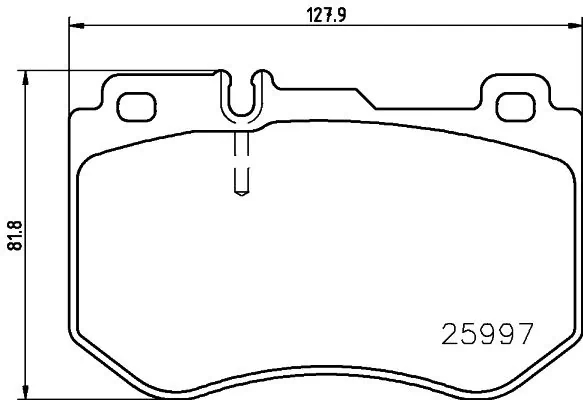 BREMBO P50123 Колодки тормозные MERCEDES W205 14- передние L 127.7мм