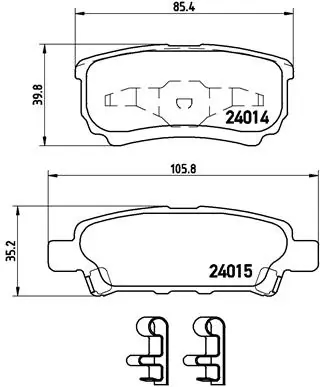 BREMBO P54034 Колодки тормозные дисковые зад